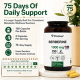 Berberine 1000 MG - 75 Day Supply