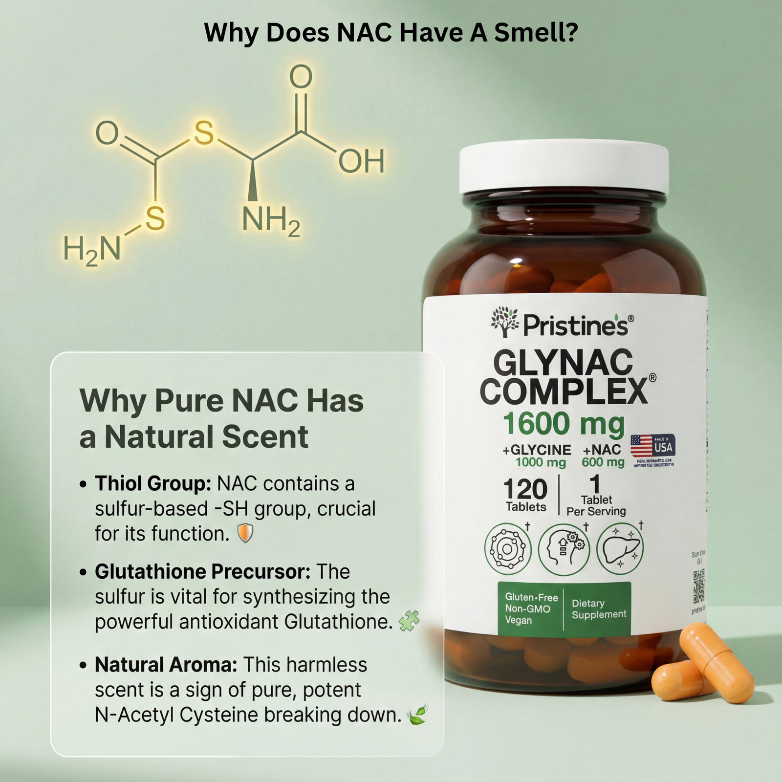 glycine nac and glutathione GlyNAC Complex Glutathione Production Supplement