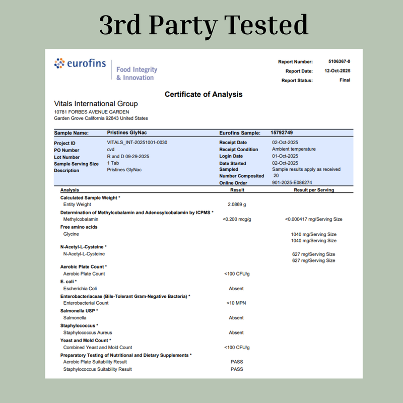 glutathione certificate of analysis 600mg: Research-Grade Antioxidant for Laboratory Applications ReGenesis Liposomal Glutathione Toniiq NSF Certified Ultra High