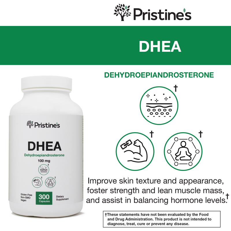 DHEA fertility supplement for men & women testosterone estrogen production lean muscle growth 