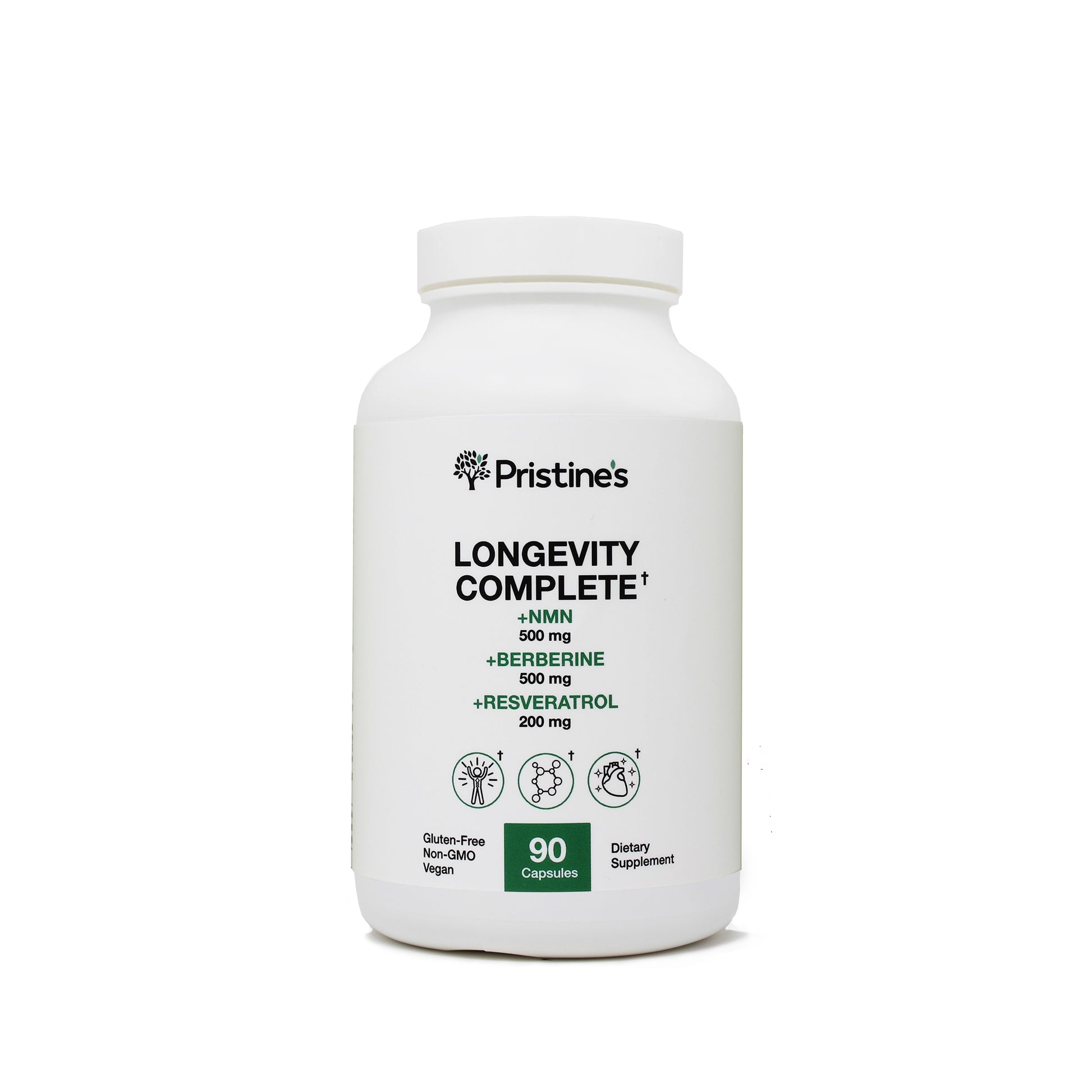 longevity complete triple complex with NMN berberine & resveratrol supplements for healthy aging reverse aging 