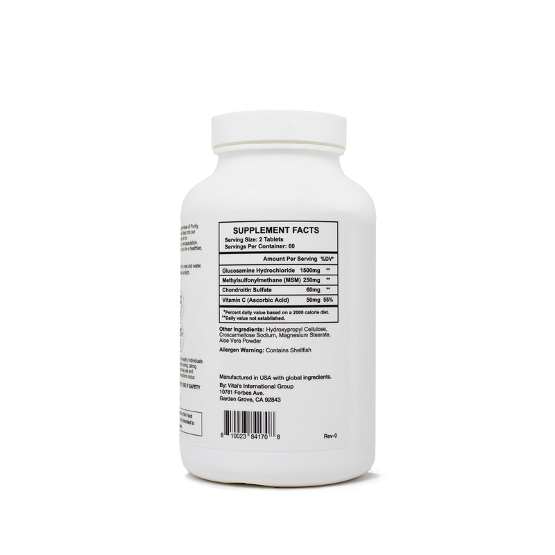 Glucosamine hydrochloride MSM chondroitin sulfate joint support triple strength anti inflammatory 